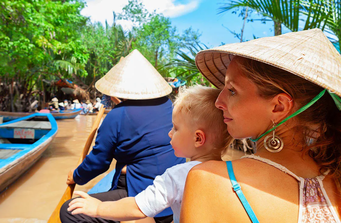 Delta del Mekong y niños