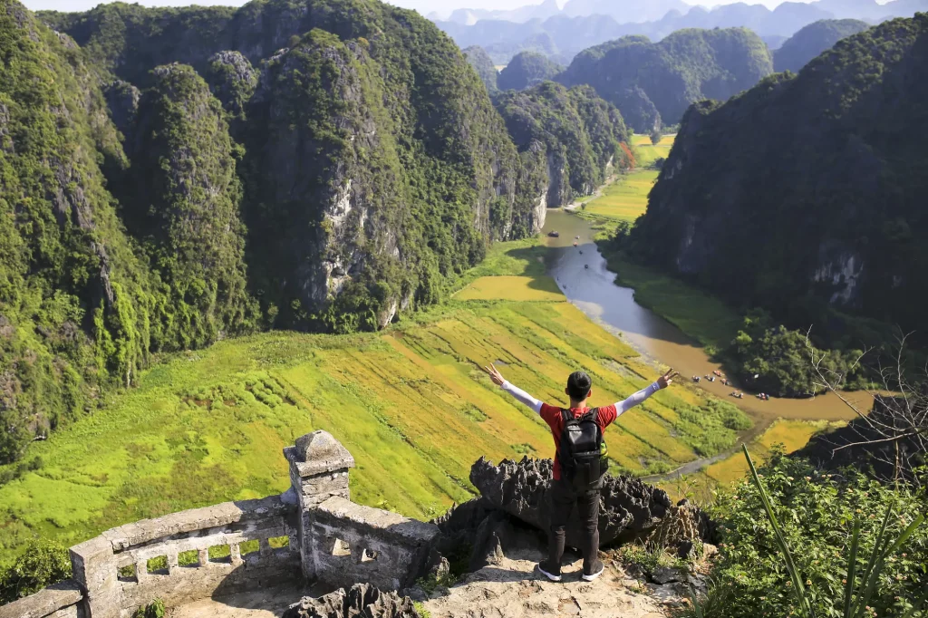los campos de arroz Mua Cava Ninh Binh
